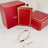Cartier Love Bracelet White Gold Size 19 4 Diamond