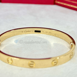 Cartier Love Bracelet Yellow Gold Size 17