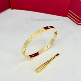 Cartier Love Bracelet Yellow Gold Size 19 4 Diamond