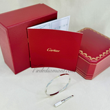 Cartier Love Bracelet White Gold Size 19 SM 6 Diamond