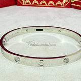 Cartier Love Bracelet White Gold Size 19 4 Diamond