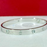 Cartier Love Bracelet White Gold Size 18 4 Diamond