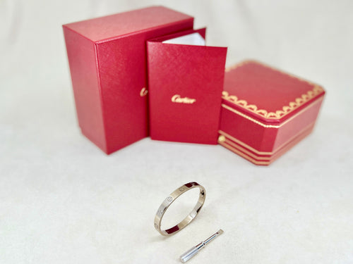 Cartier Love Bracelet White Gold Size 16