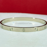 Cartier Love Bracelet White Gold Size 20