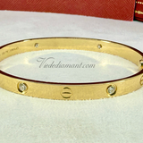 Cartier Love Bracelet Yellow Gold Size 19 4 Diamond