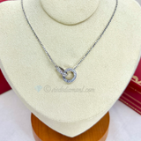 Cartier Love Baby Necklace White Gold Pave Diamond 42 CM