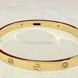 Cartier Love Bracelet Yellow Gold Size 19 4 Diamond