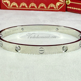 Cartier Love Bracelet White Gold Size 19 4 Diamond