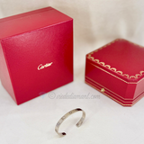 Cartier Love Cuff Bracelet White Gold Size 16
