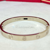 Cartier Love Bracelet White Gold Size 16