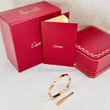 Cartier Love Bracelet Rose Gold Size 18 10 Rainbow Gemstone