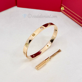 Cartier Love Bracelet Rose Gold Size 18 10 Rainbow Gemstone