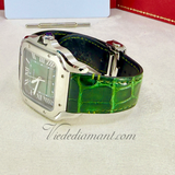 Cartier Santos De Large Watch Green Dial
