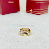 Cartier Trinity Ring Multi Tone Gold Size 50 (5 Ring)