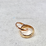 Cartier Trinity Ring Multi Tone Gold Size 50 (5 Ring)
