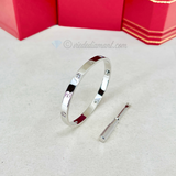 Cartier Love Bracelet White Gold Size 19 4 Diamond