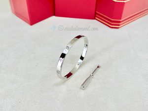 Cartier Love Bracelet White Gold Size 19 4 Diamond