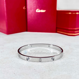 Cartier Love Bracelet White Gold Size 19 4 Diamond