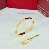 Cartier Love Bracelet Yellow Gold Size 16 4 Diamond