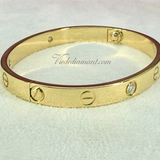 Cartier Love Bracelet Yellow Gold Size 16 4 Diamond