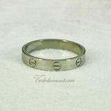 Cartier Love Ring SM Wedding Band White Gold Size 58