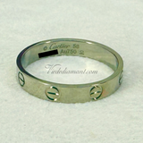 Cartier Love Ring SM Wedding Band White Gold Size 58