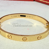 Cartier Love Bracelet Rose Gold Size 16 (Brushed)