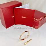 Cartier Love Bracelet Rose Gold Size 17 4 Diamond
