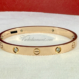 Cartier Love Bracelet Rose Gold Size 17 4 Diamond