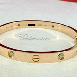 Cartier Love Bracelet Rose Gold Size 17 4 Diamond