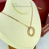 Cartier Love Necklace Rose Gold 42 CM 3 Diamond