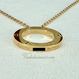 Cartier Love Necklace Rose Gold 42 CM 3 Diamond