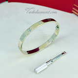 Cartier Love Bracelet White Gold Size 17