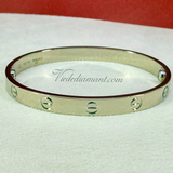 Cartier Love Bracelet White Gold Size 17