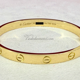 Cartier Love Bracelet Yellow Gold Size 16