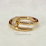 Cartier Juste Un Clou Ring Rose Gold Diamonds Size 56