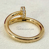 Cartier Juste Un Clou Ring Rose Gold Diamonds Size 56