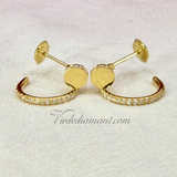 Cartier Juste Un Clou Earrings Yellow Gold Pave Diamond