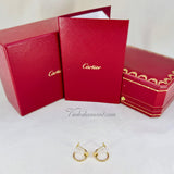 Cartier Juste Un Clou Earrings Yellow Gold Pave Diamond