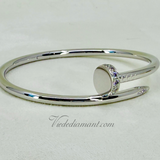 Cartier Juste Un Clou Bracelet White Gold Size 17 32 Diamond