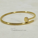 Cartier Juste Un Clou Bracelet SM Yellow Gold Size 17 20 Diamond