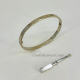 Cartier Love Bracelet White Gold Size 19 MED