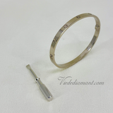 Cartier Love Bracelet White Gold Size 19 MED