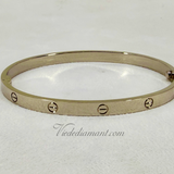 Cartier Love Bracelet White Gold Size 19 MED