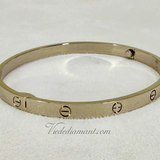 Cartier Love Bracelet White Gold Size 19 MED