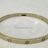 Cartier Love Bracelet White Gold Size 19 MED