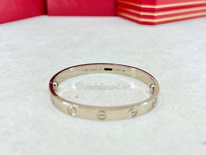 Cartier Love Bracelet White Gold Size 15