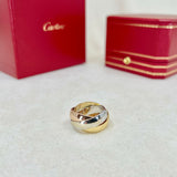 Cartier Trinity Ring LM Multi Tone Gold Size 51 XL