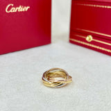 Cartier Trinity Ring Multi Tone Size 45 (7 Band)