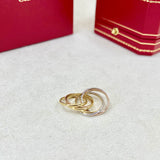 Cartier Trinity Ring Multi Tone Size 45 (7 Band)